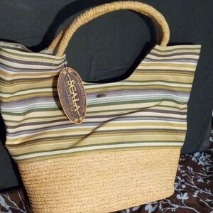 Scala Striped Tote NWT